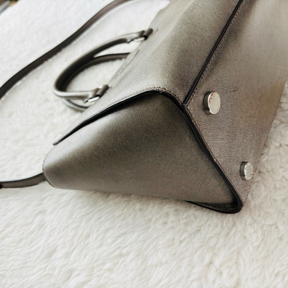 Michael Kors Metallic Olive Brown Satchel/Shoulder Bag - Picture 13 of 16